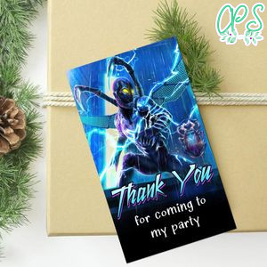 Blue Beetle Thank You Tag Customizable Template To Print At Home Instant Download