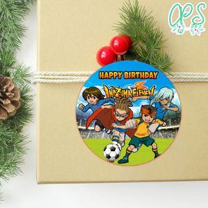 Inazuma Eleven Circle Sticker Template Customizable to Print at Home Instant Download