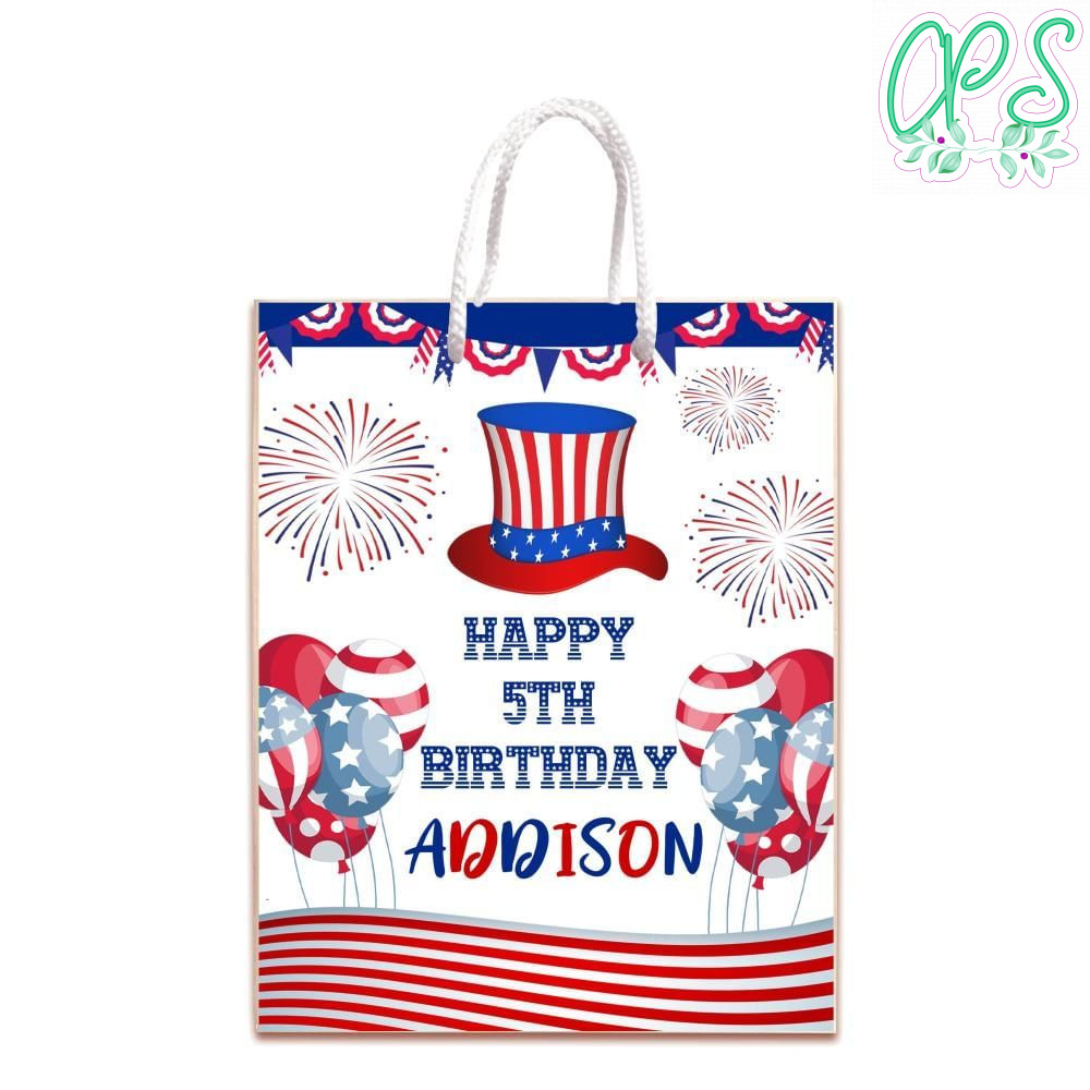 4th Of July Gift Bag Label Template Printable Instant Download