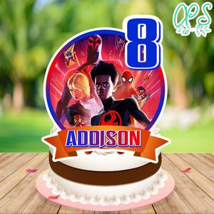 Spiderman Across SpiderVerse Cake Topper Template Printable Instant Download