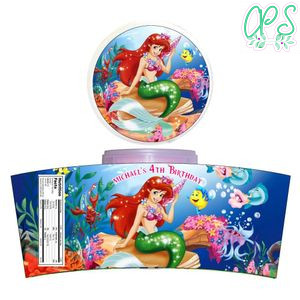 Little Mermaid Cotton Candy Label Template To Print At Home Instant Download