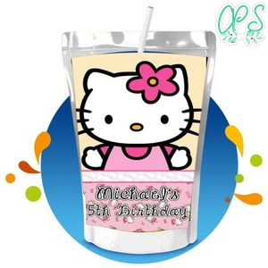 Hello Kitty Capri Sun Birthday Labels Digital File Printable Instant Download