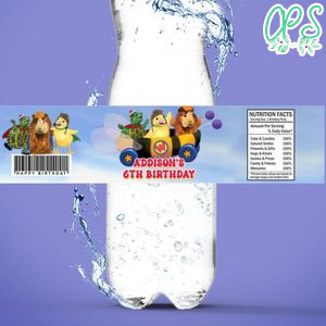 Wonder Pets Birthday Water Bottle Label Template to Print at Home Instant Download