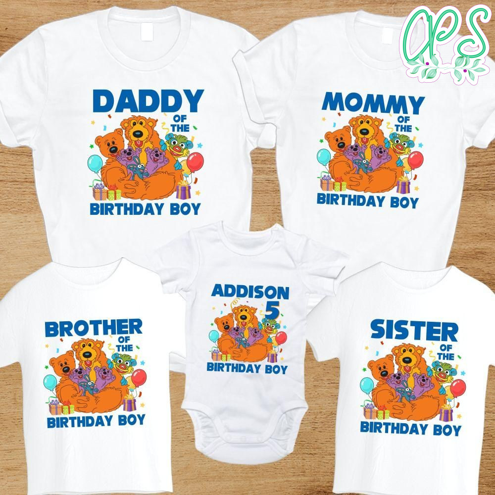 Bear in the big blue house Family Birthday Party PNG file template