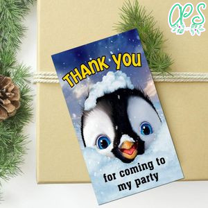 Happy Feet Thank You Tag Customizable Template To Print At Home Instant Download