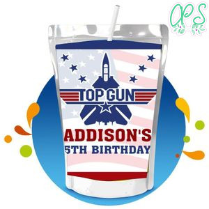 Top gun Capri Sun Birthday Labels Digital File Printable Instant Download