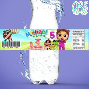 Baby joy joy Birthday Water Bottle Label Template to Print at Home Instant Download