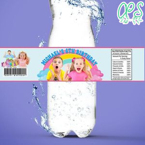 Diana and roma Birthday Water Bottle Label Template to Print at Home Instant Download