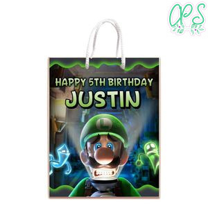 Luigi’s Mansion Gift Bag Label Template Printable Instant Download
