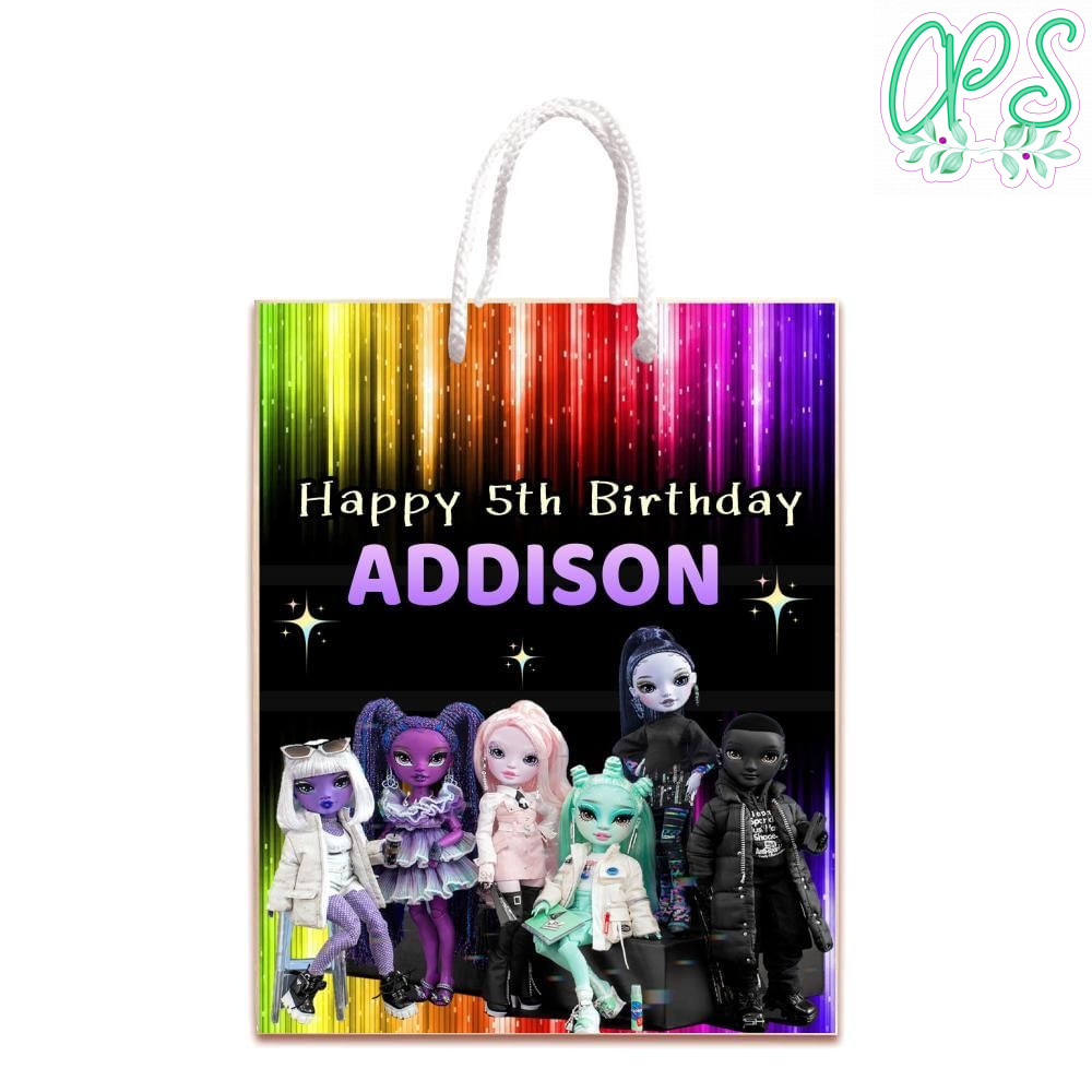 Shadow High Gift Bag Label Template Printable Instant Download