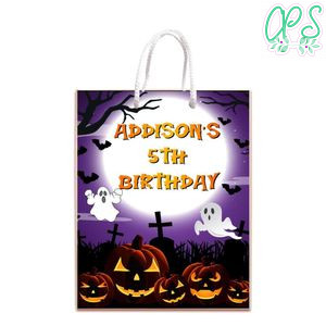 Halloween Gift Bag Label Template Printable Instant Download