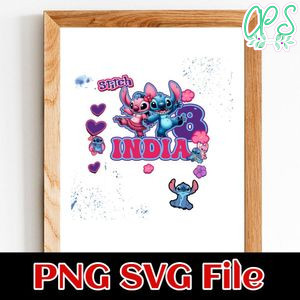 Stitch And Angel First Birthday Customer request PNG file template