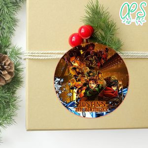 Demon Slayer: Kimetsu No Yaiba The Movie: Infinity Castle Circle Sticker Template Customizable To Print At Home Instant Download