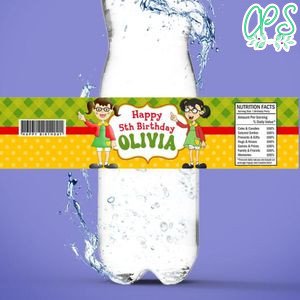 La Chilindrina Bottle Label Birthday Water Bottle Label Template to Print at Home Instant Download