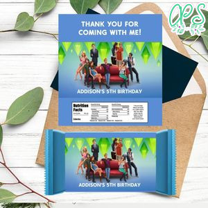 The Sims 4 Candy Bar Label Customizable Template Instant Download