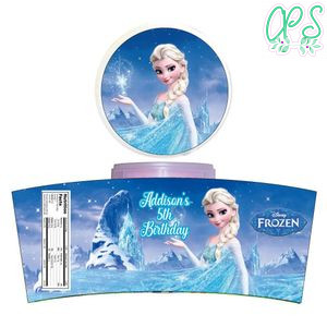 Frozen Elsa Cotton Candy Label Template To Print At Home Instant Download