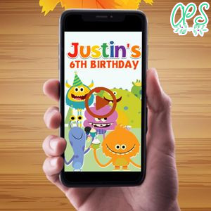 Super simple song Birthday Video Invitation Digital Template Customizable Instant Download
