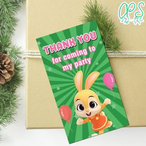 Jeni pinkfong Thank You Tag Customizable Template To Print At Home Instant Download