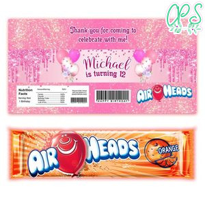 Shades Of Pink Airhead Candy Wrapper Template Printable Instant Download