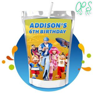 LazyTown Capri Sun Birthday Labels Digital File Printable Instant Download