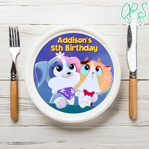 Rhyme Time Town Birthday Plate Template Customizable To Print At Home Instant Download