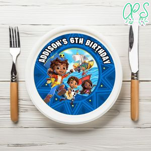 Santiago Of The Seas Birthday Plate Template Customizable To Print At Home Instant Download