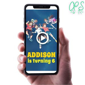 Drifting Home Birthday Video Invitation Digital Template Customizable Instant Download