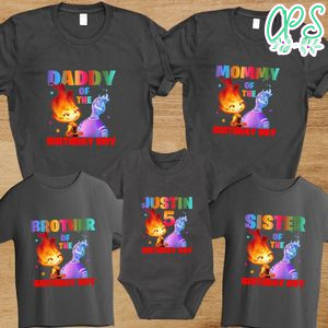 Elemental pixar Family Birthday T-Shirt