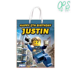 Lego City Gift Bag Label Template Printable Instant Download