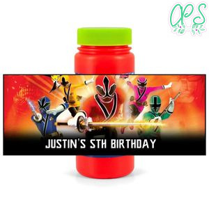 Power ranger Bubbles Wrapper Template to Print at Home Instant Download