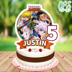Hunter X Birthday Cake Topper Template Printable Instant Download
