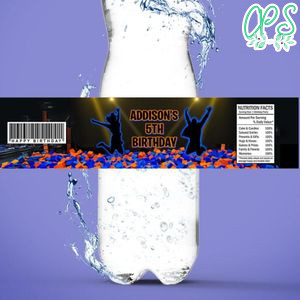 Sky zone Birthday Water Bottle Label Template to Print at Home Instant Download