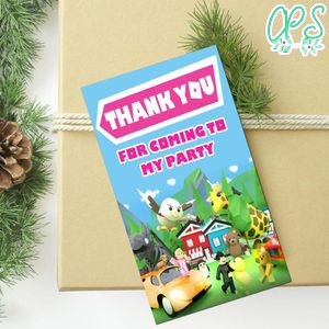 Adopt Me Thank You Tag Customizable Template To Print At Home Instant Download