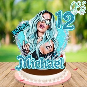 Karol g Birthday Cake Topper Template Printable Instant Download