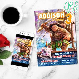 Maui Mobile Invite Customizable Template Instant Download