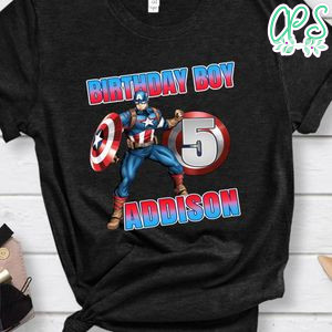 Captain America Birthday Boy PNG file template