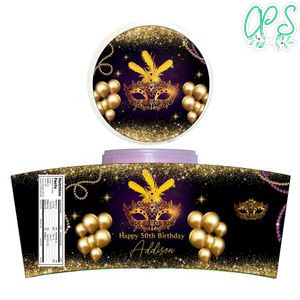 Masquerade Cotton Candy Label Template To Print At Home Instant Download