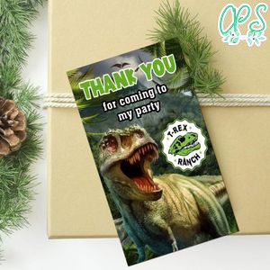 T-rex Ranch Thank You Tag Customizable Template To Print At Home Instant Download
