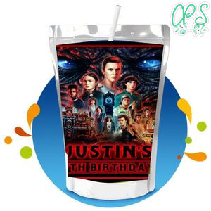 Stranger things Capri Sun Birthday Labels Digital File Printable Instant Download