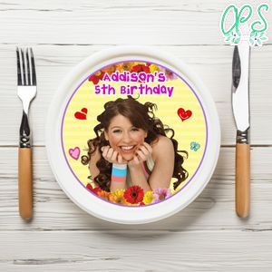 Floricienta Birthday Plate Template Customizable To Print At Home Instant Download
