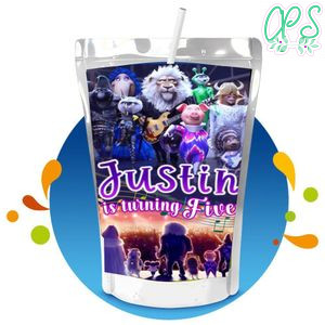Sing 2 Capri Sun Birthday Labels Digital File Printable Instant Download