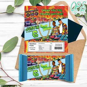 Fresh prince Candy bar Label Customizable Template Instant Download