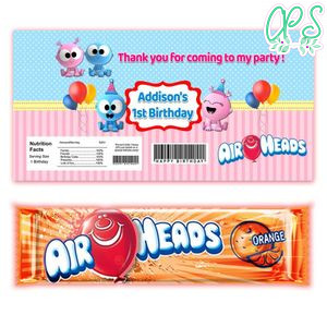 Gaa Gaa And Goo Goo Airhead Candy Wrapper Template Printable Instant Download