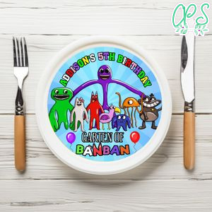 Garten Of Banban Birthday Plate Template Customizable To Print At Home Instant Download