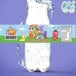 Bichikids Birthday Water Bottle Label Template To Print At Home Instant Download
