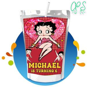 Betty boop Capri Sun Birthday Labels Digital File Printable Instant Download