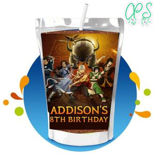 Avatar Airbender Capri Sun Birthday Labels Digital File Printable Instant Download