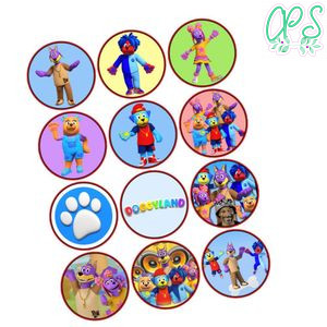 Doggyland Cupcake Toppers Template Printable Instant Download