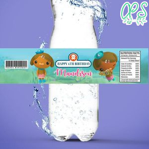 Dashi Dog Octonauts Bottle Label Birthday Water Bottle Label Template to Print at Home Instant Download