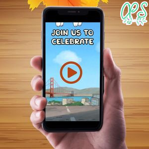 We Bare Bears Birthday Video Invitation Digital Template Customizable Instant Download